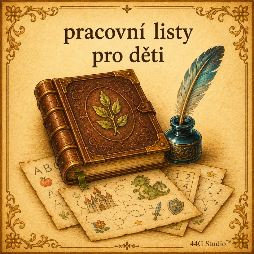 Slovníková karta pracovní listy pro děti
