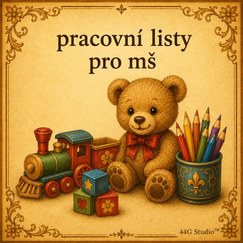 Slovníková karta: pracovní listy pro předškoláky
