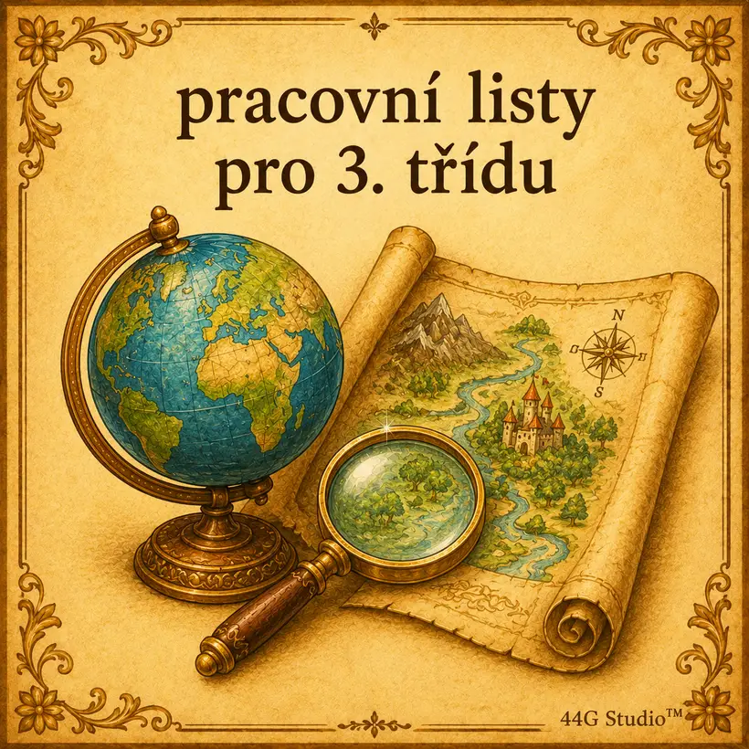 Slovníková karta: pracovní listy pro 3. třídu