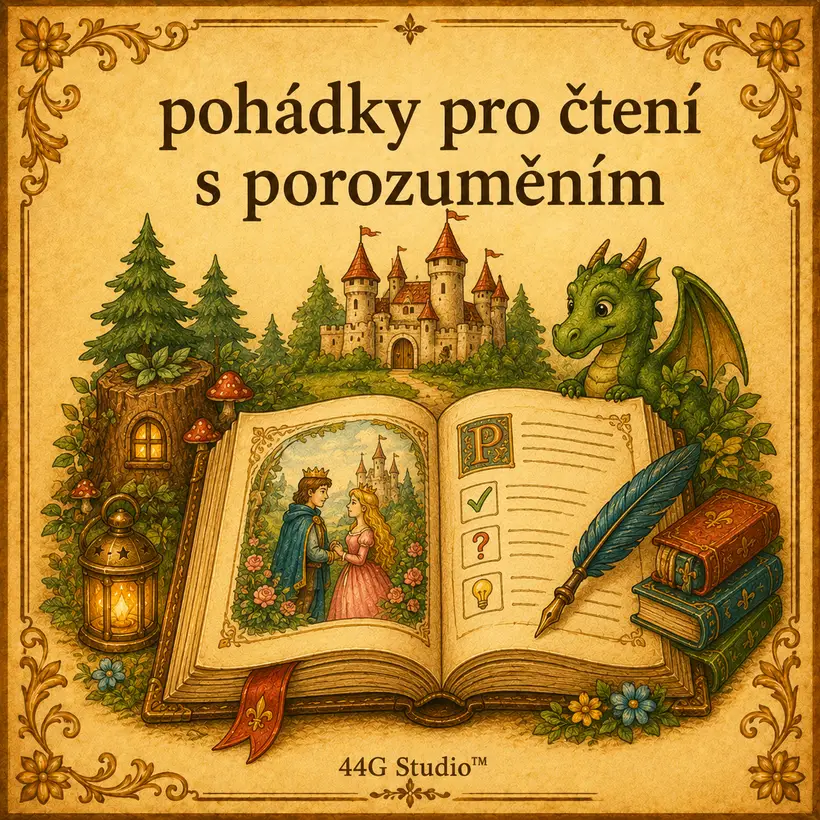 Slovníková karta: pohádky pro čtení s porozuměním