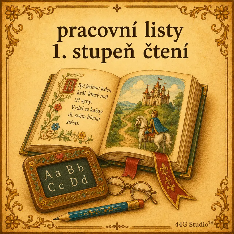 Slovníková karta: pracovní listy 1. stupeň čtení