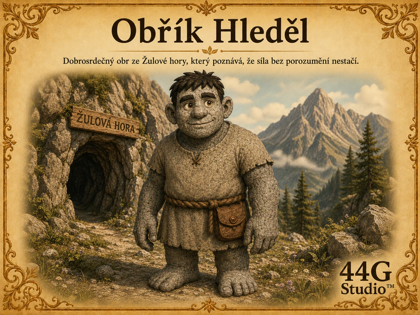 Hlavní vizuál pohádky O obrovi Hledělovi a velkém poznání