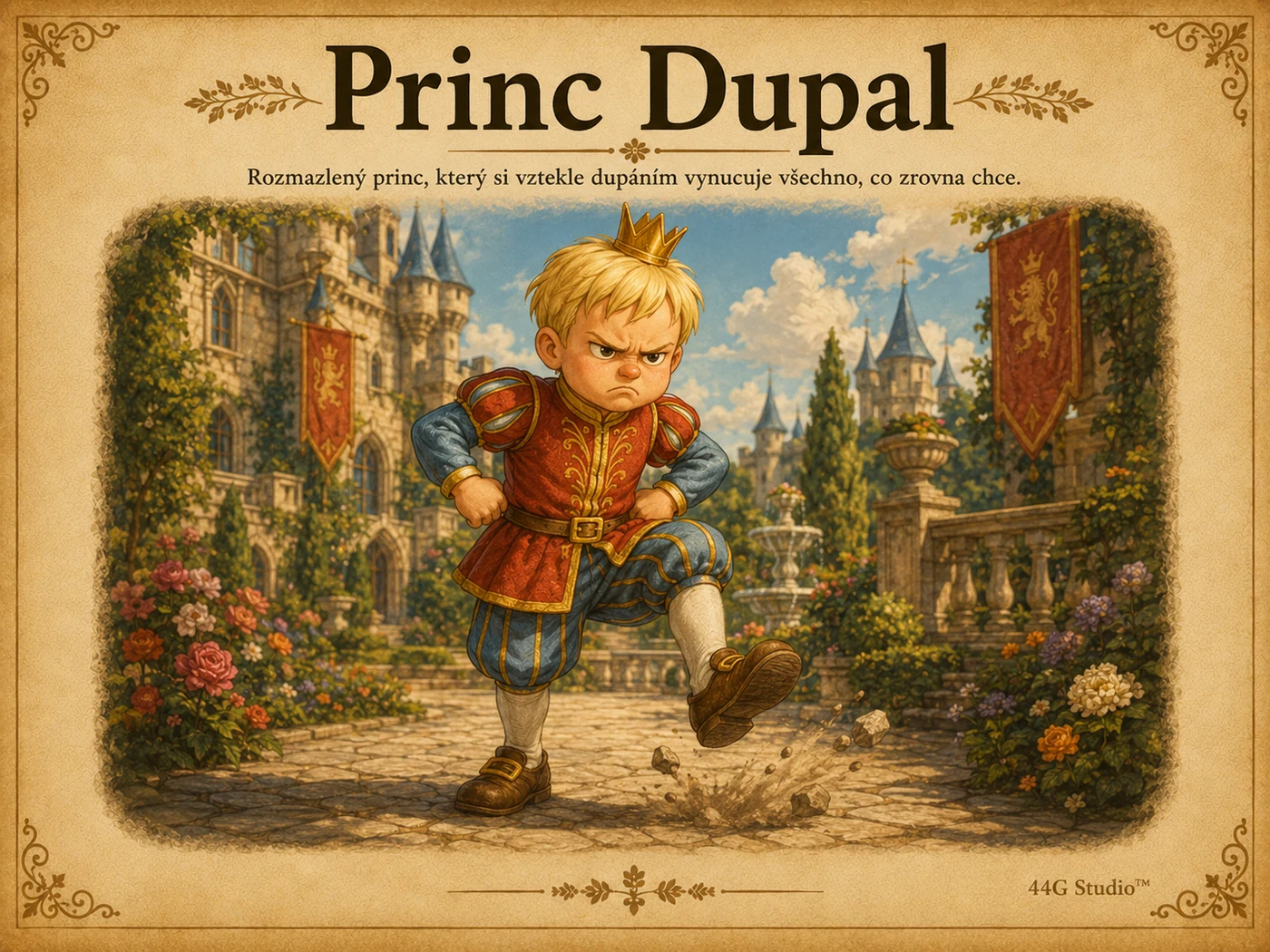 Hlavní vizuál pohádky O princi Dupalovi, princezničce Škytalce a lesním vaření